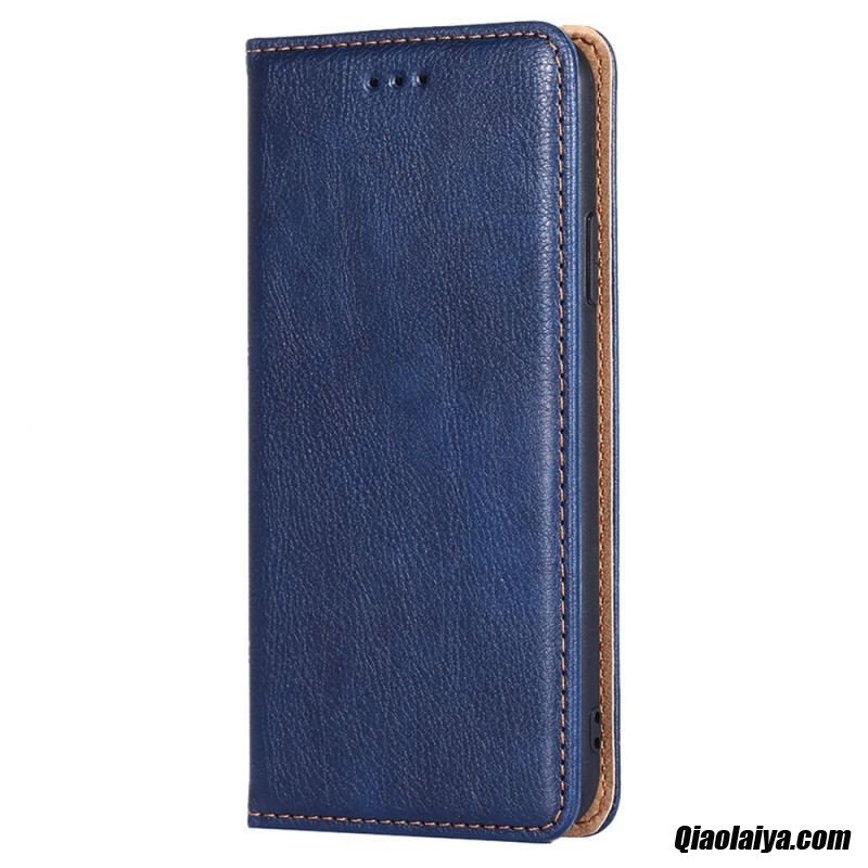 Flip Cover Samsung Galaxy S23 Plus 5g Simili Cuir Coutures