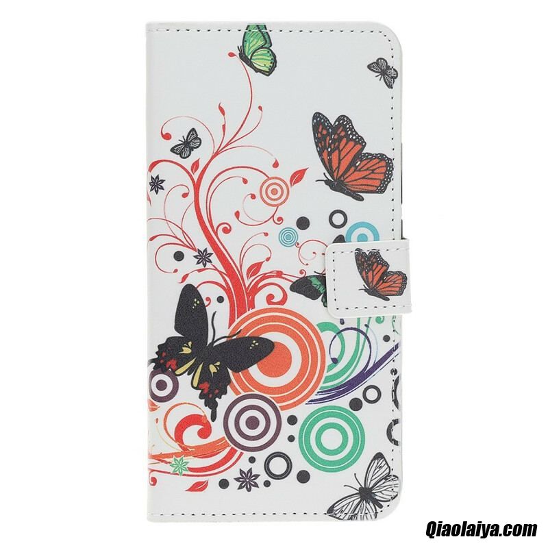Housse Huawei P Smart S Papillons Et Fleurs