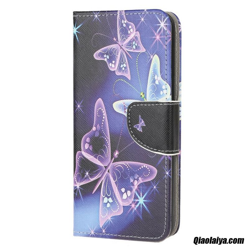 Housse Huawei P40 Lite E / Y7p Papillons Et Fleurs