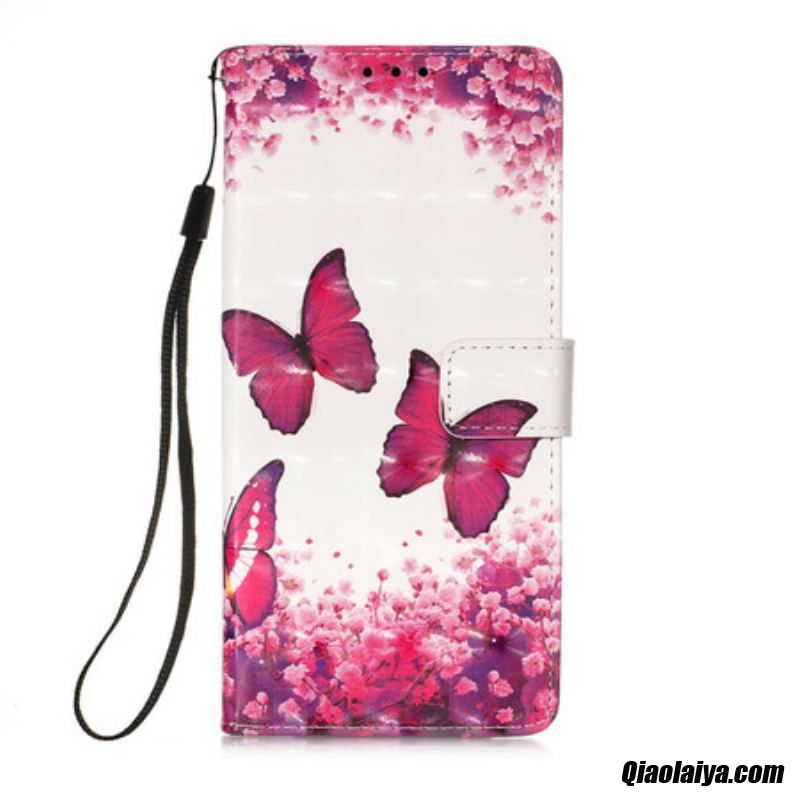 Housse Iphone 13 Pro Max Papillons Rouges