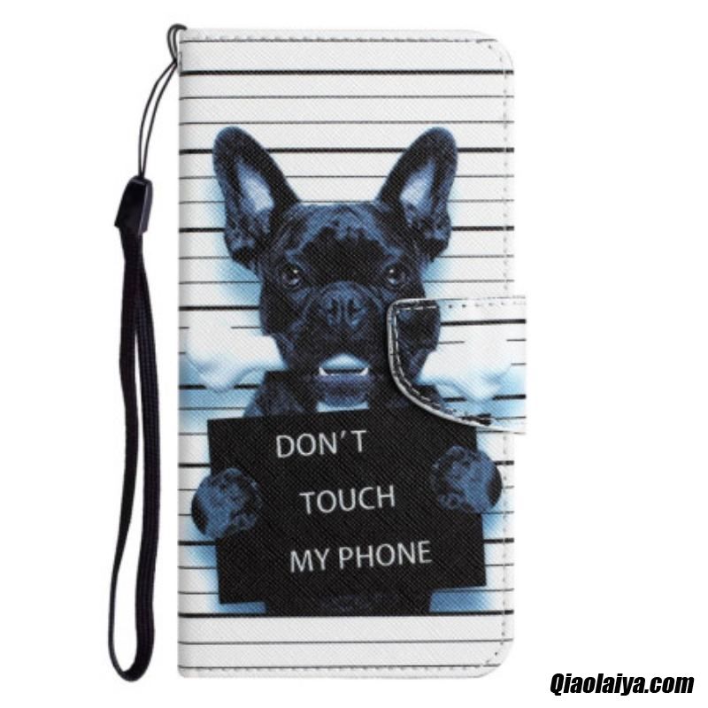 Housse Samsung Galaxy A14 5g / A14 Dog Don't Touch À Lanière