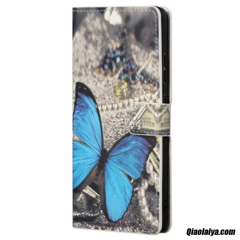 Housse Samsung Galaxy A23 5g Papillon Bleu