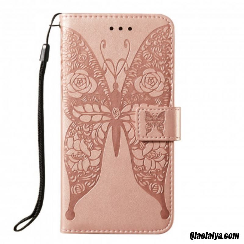Housse Samsung Galaxy A32 5g Papillons Motif En Fleurs
