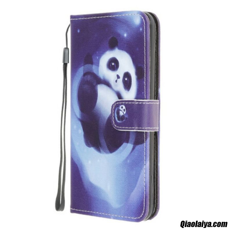 Housse Samsung Galaxy A42 5g Panda Space À Lanière