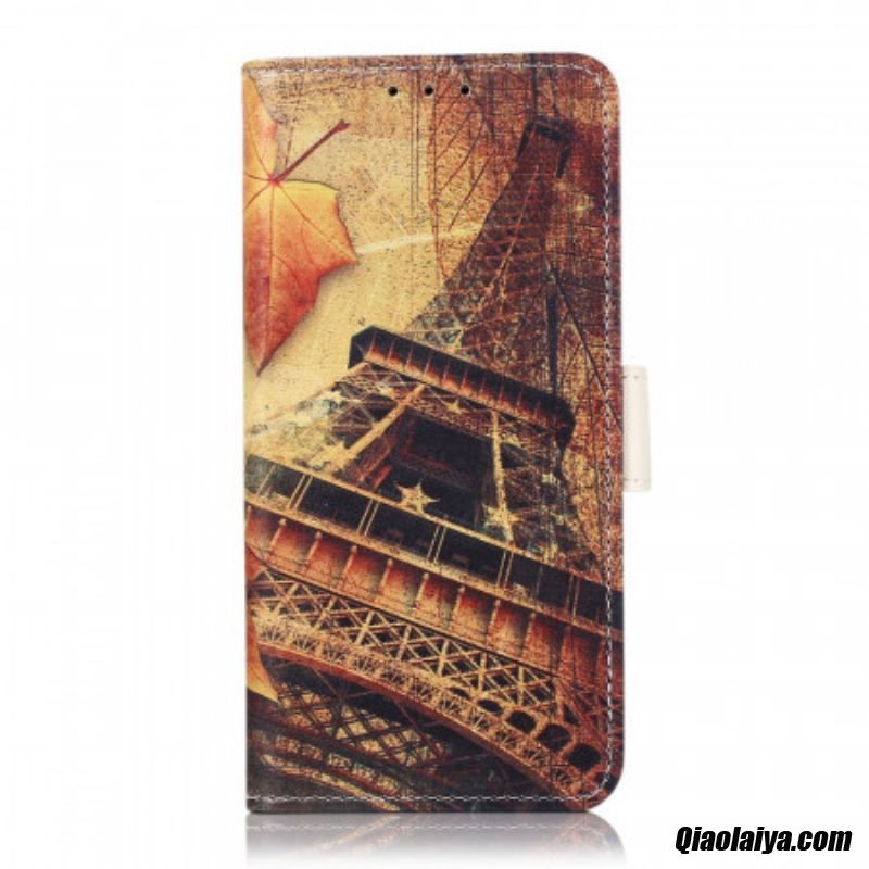 Housse Samsung Galaxy M32 Tour Eiffel En Automne