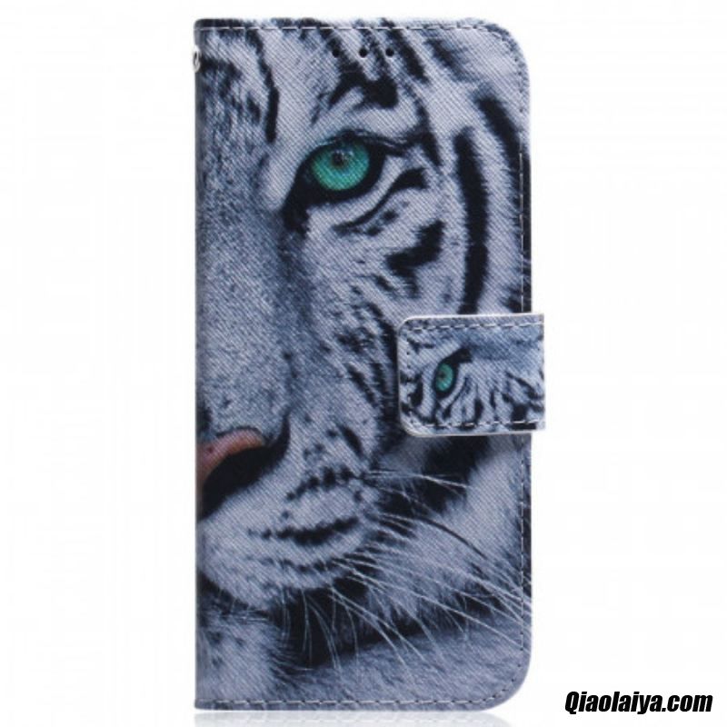 Housse Samsung Galaxy M53 5g Tigre Blanc