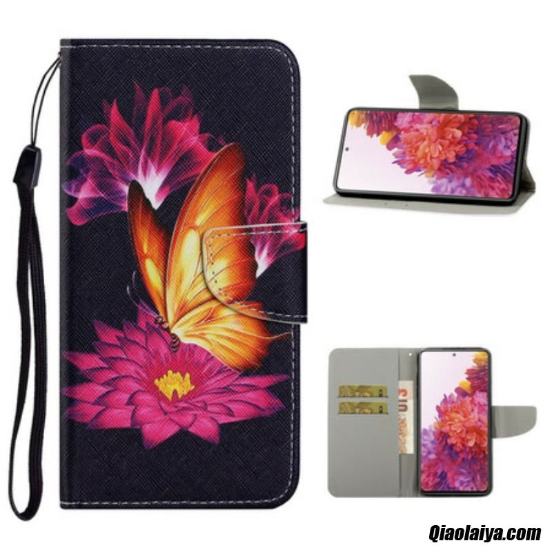 Housse Samsung Galaxy S20 Fe Papillon Et Lotus