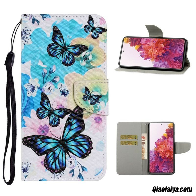 Housse Samsung Galaxy S20 Fe Papillons Et Fleurs D'été