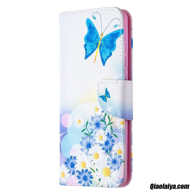 Housse Samsung Galaxy S20 Fe Papillons Et Fleurs Peints