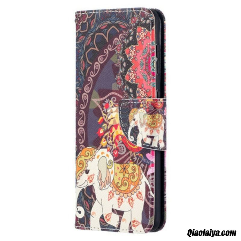 Housse Samsung Galaxy S21 5g Mandala Éléphants Ethniques