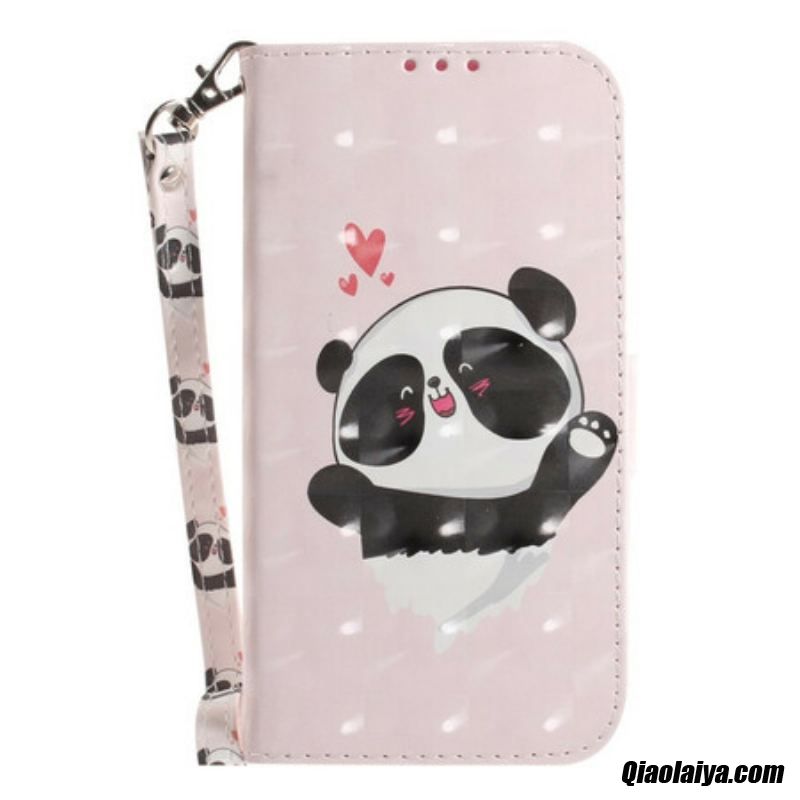 Housse Samsung Galaxy S21 Fe Panda Love À Lanière