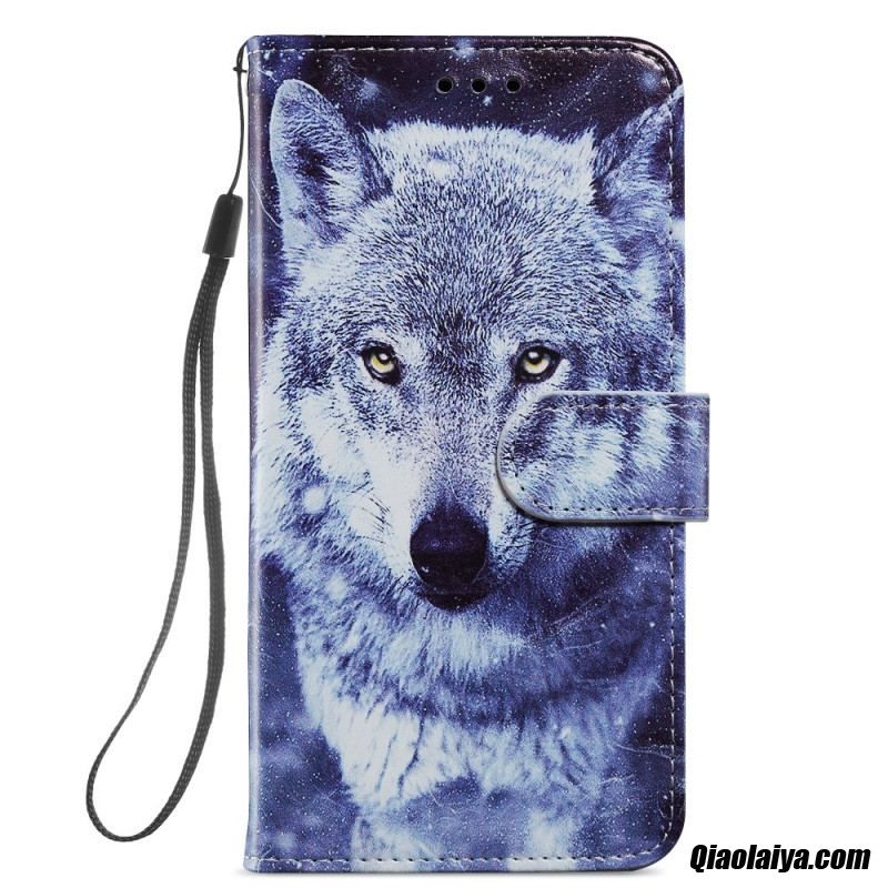 Housse Samsung Galaxy S22 Plus 5g Magnifiques Loups Avec Lanière