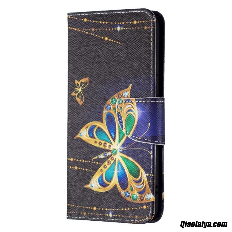 Housse Samsung Galaxy S22 Plus 5g Papillons Dorés