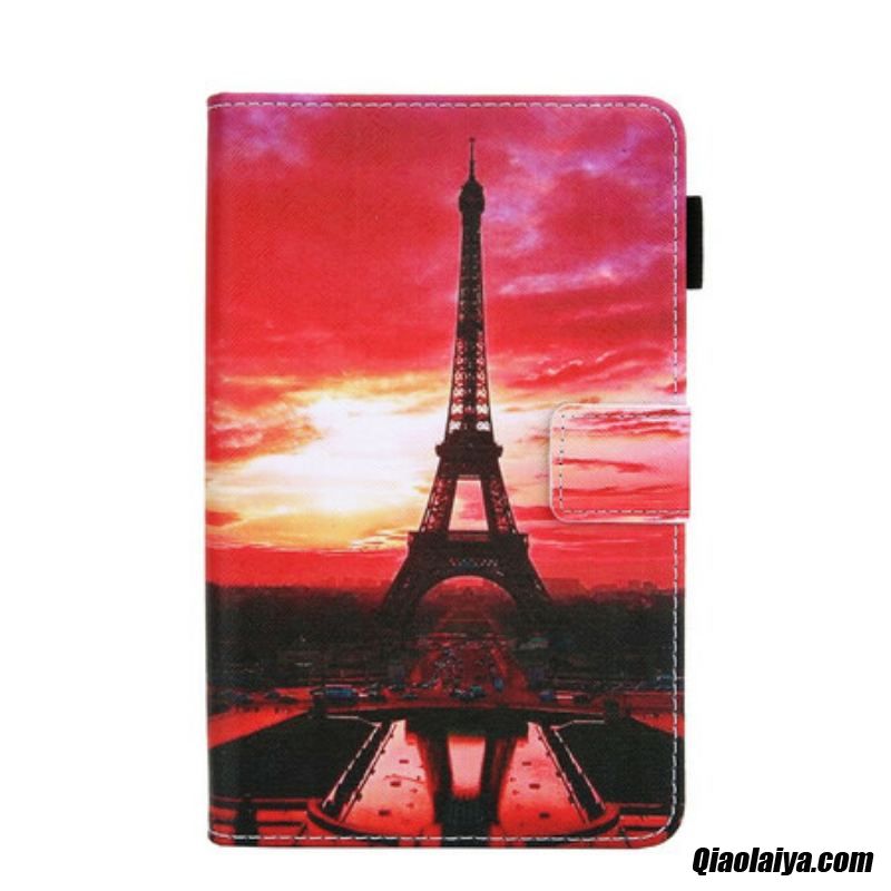 Housse Samsung Galaxy Tab A7 Lite Sunset Tour Eiffel