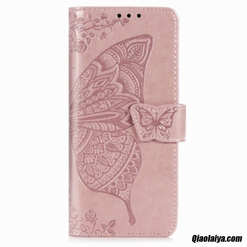 Housse Samsung Galaxy Z Fold2 Papillon Design Avec Lanière