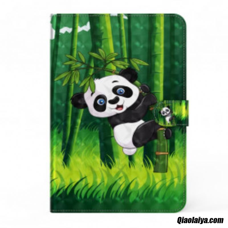 Housse Simili Cuir Samsung Galaxy Tab S8 / Tab S7 Panda