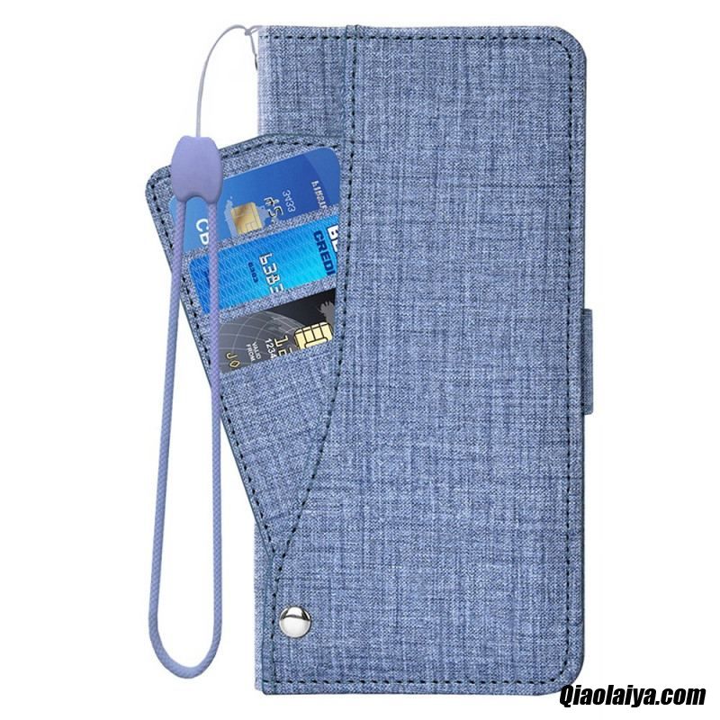 Housse Sony Xperia 5 Iv Jeans Avec Porte-cartes Rotatif
