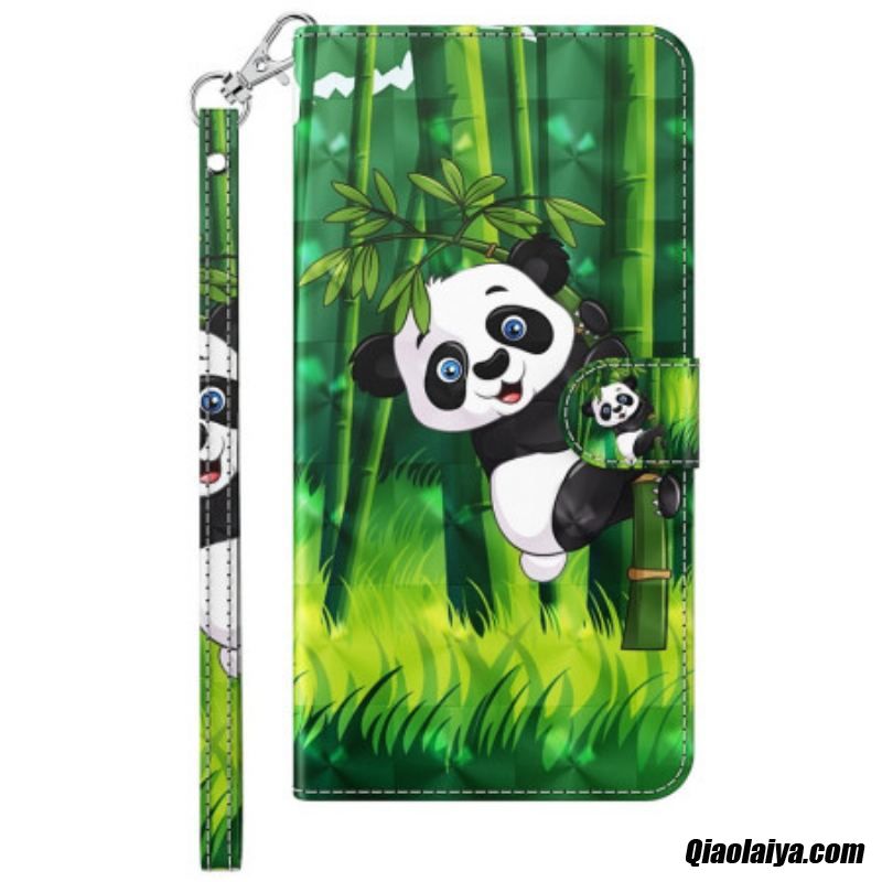 Housse Sony Xperia 5 Iv Panda Bambou À Lanière