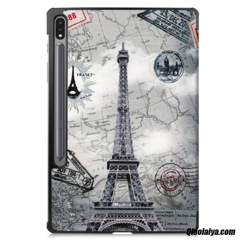 Smart Case Samsung Galaxy Tab S7 Fe Tour Eiffel Porte-stylet