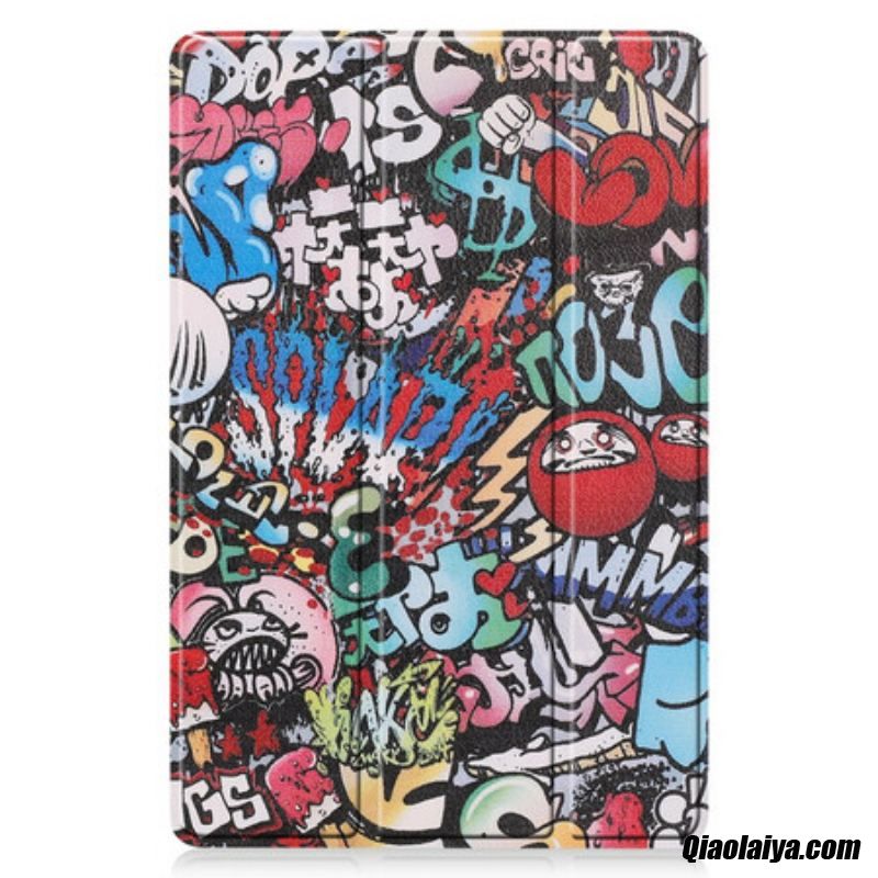 Smart Case Samsung Galaxy Tab S8 / Tab S7 Porte-crayon Graffitis